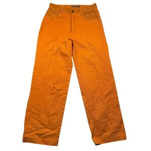 Vintage Y2K Clench Carpenter Jeans Orange Denim Wide Leg Mens 32x32 Baggy Skater